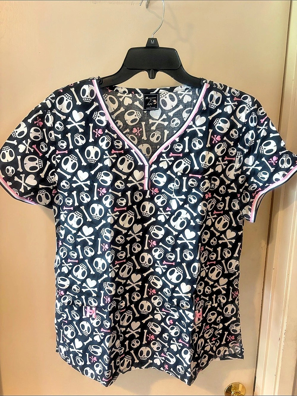 tokidoki Skull Print Short Sleeve Crub Top